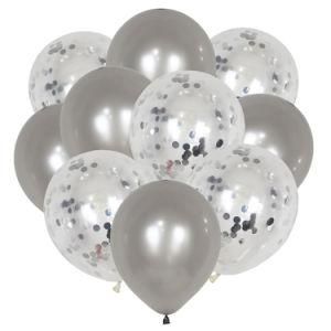 10PCS/Lot Grey Confetti Balloons Wedding Birthday Party Decoration Globos