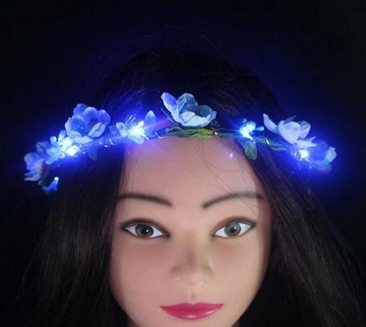Make Cute Girl Fluorescent Light Bow Elastic Forehead Children Hair Band