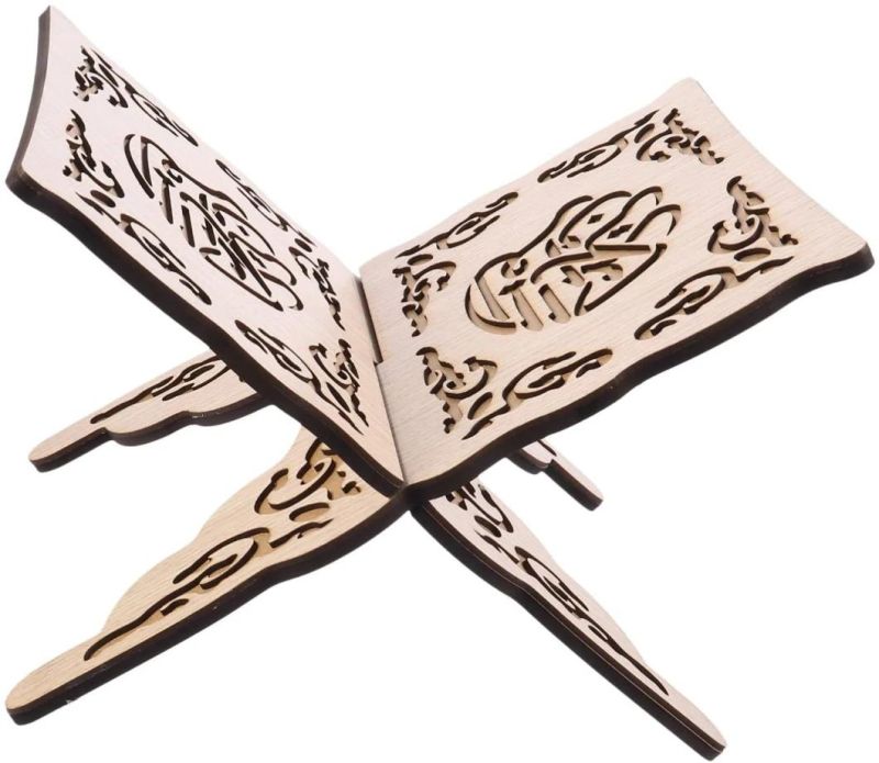 Muslim Eid Ramadan Islam Religion Gift Wooden Book Stand Vintage Holy Book Stand Holder Muslim Prayer Book Display Rack Hot Sale Products