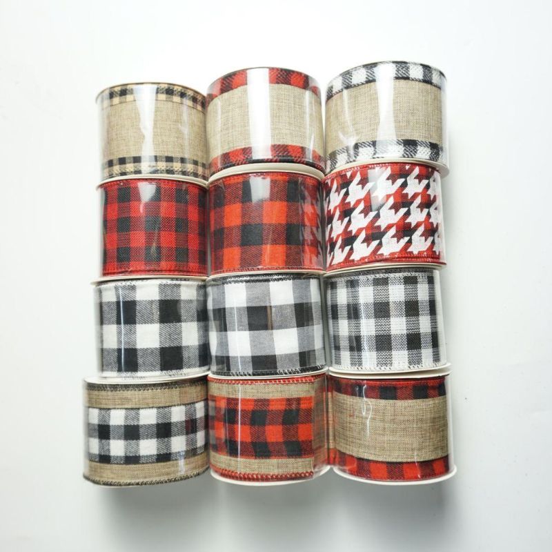 2.5inch 63mm Chinese Products Wholesale Scottish Tartan Plaid Lattice Ribbon