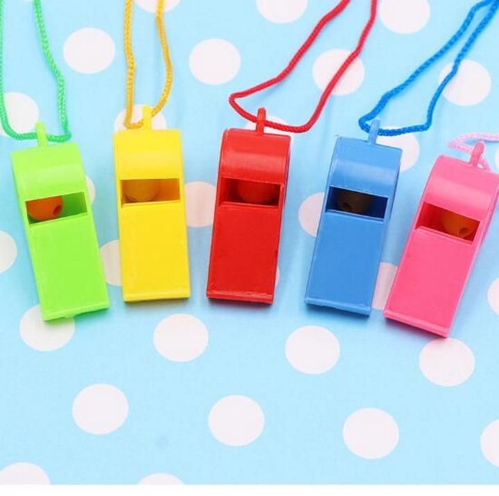 Sporting Goods Colorful Cheer Referee Plastic Whistle