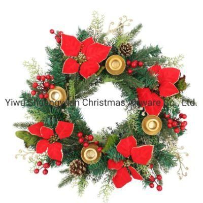 30cm Christmas Wreath Prelit Christmas Wreath Decorations Decorated with Ornaments
