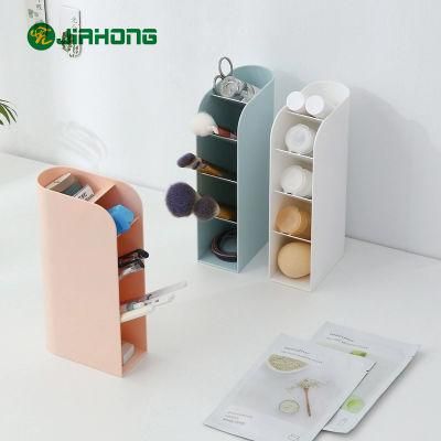 Factory Directly Multi-Gird Creative Slanting Insert Four Grid Plastic Desktop Storage Container Pen Holder Office