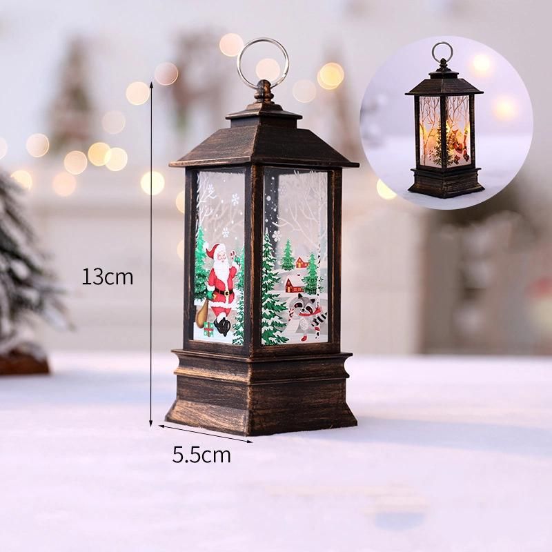 Vintage LED Lantern Lights Holiday Ornaments Christmas Decoration