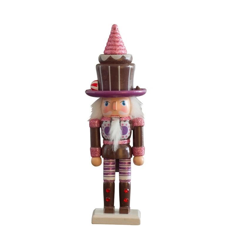 10" Ice Cream Wooden Nutcracker, Festive Christmas Decor for Tables