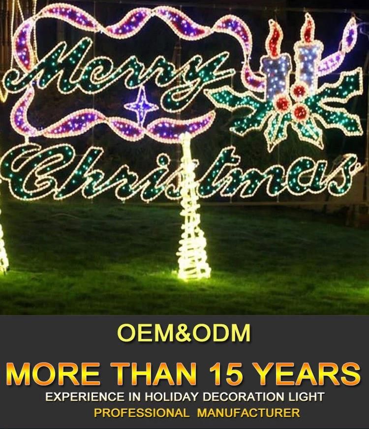 Outdoor Waterproof Christmas Festival Holiday Street Decorations 2D Motif Light
