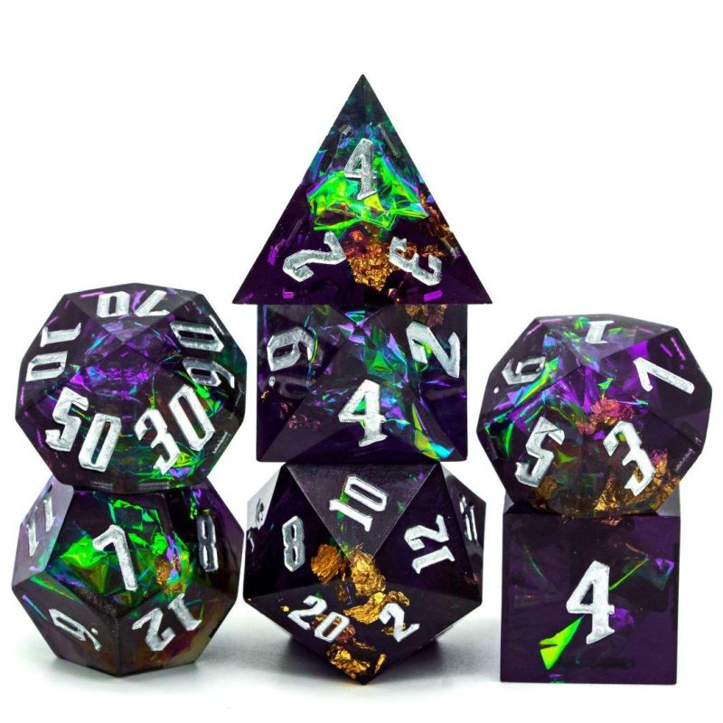 Game Dice Sets Dnd Polyhedral Custom Resin Sharp Edge Dice