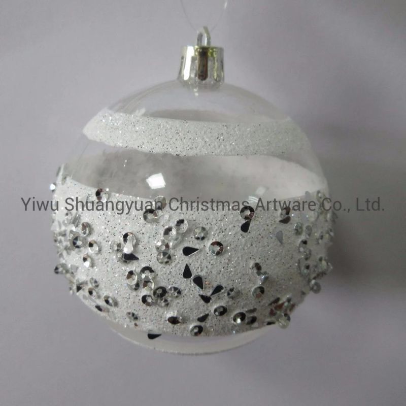 Transparent Plastic Hand Painted Tree Ornament Balls