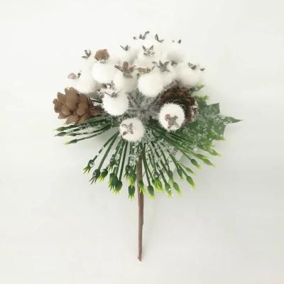 Christmas Pet Tinsel Flower for Holiday Wedding Party Decoration Supplies Hook Ornament Craft Gifts