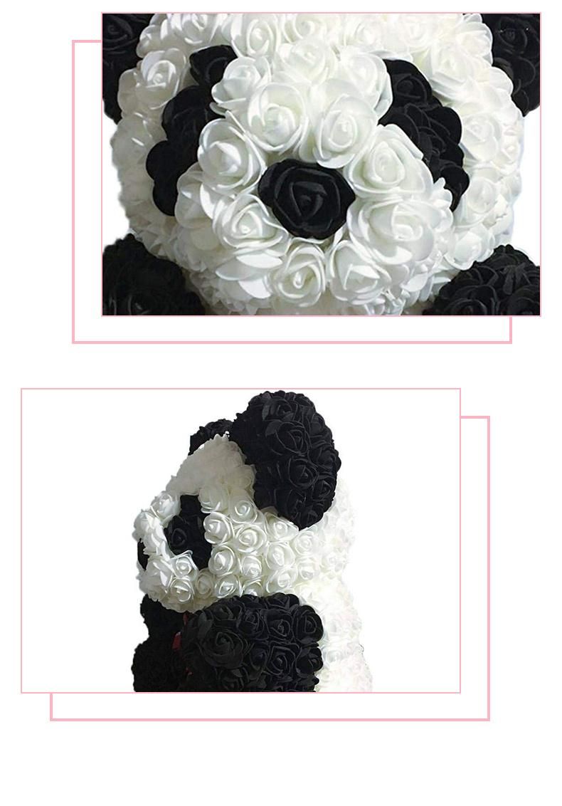 Hot Sales Cutest Panda Valentines Day Gift Artificial Bear of Roses 40