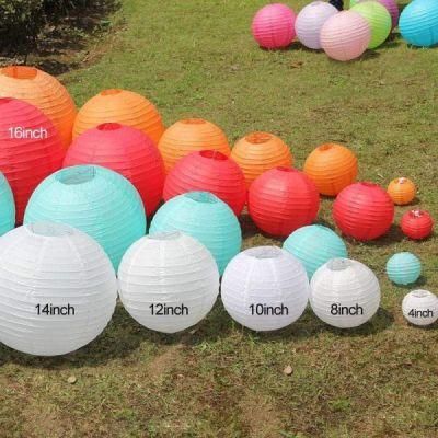 Wholesale Customized Printing Chinese Hanging Round Colorful Paper Lamp Paper Lanterns