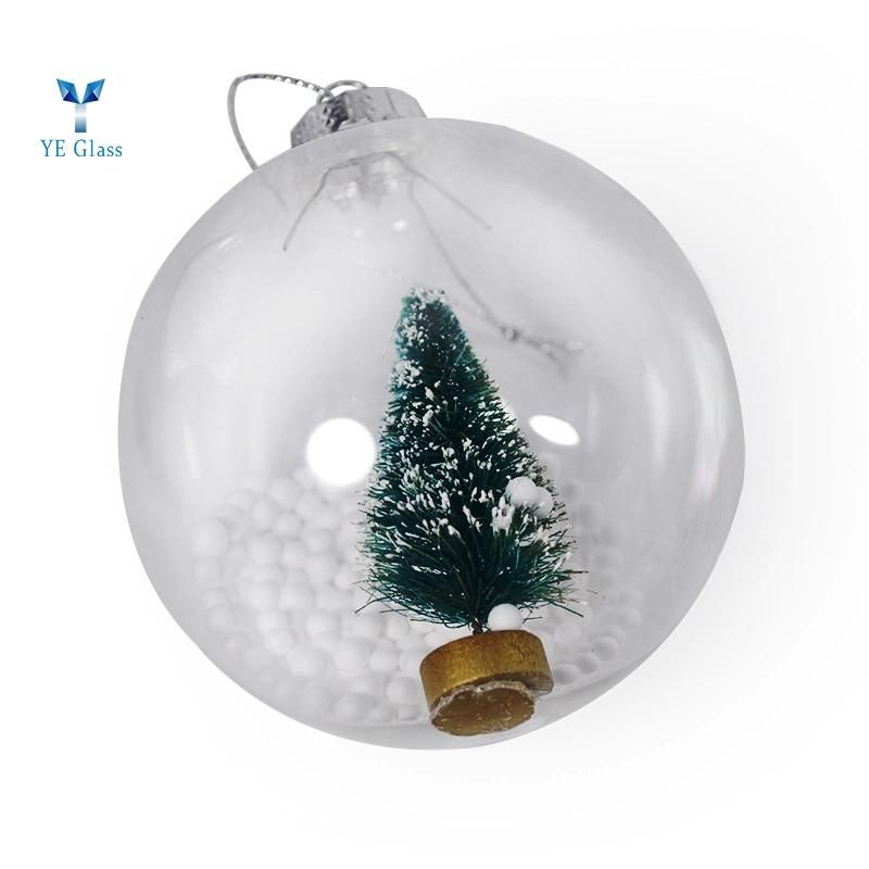Popular Transparent Bauble Christmas Ornaments Glass Ball
