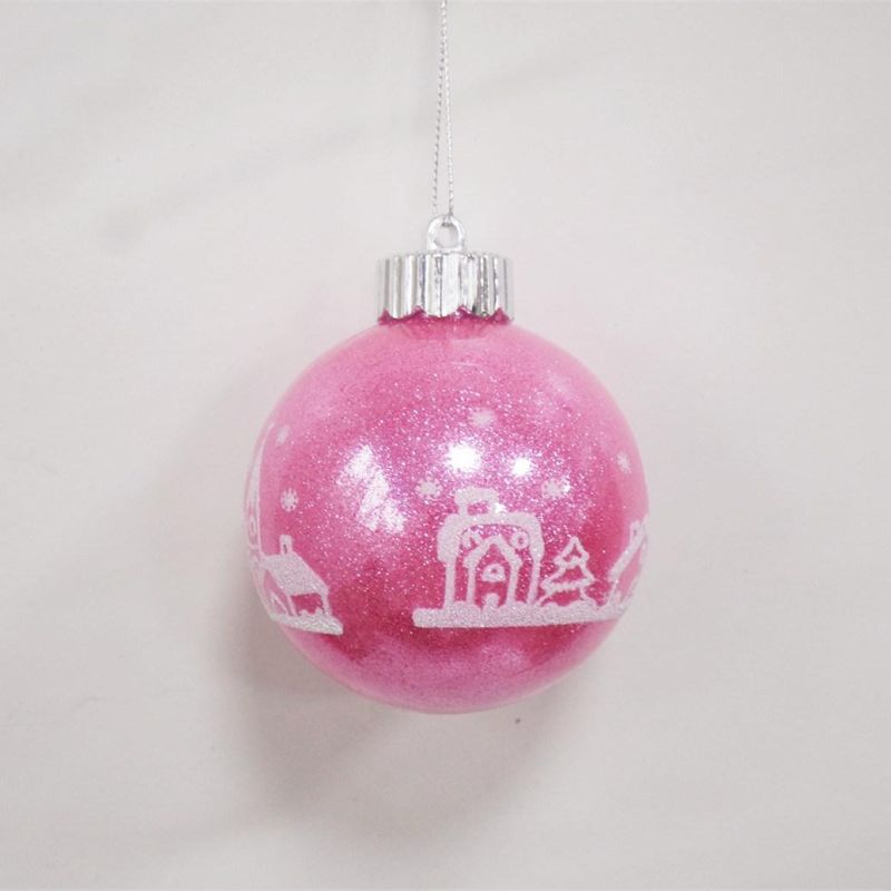 High Quality Custom Plastic Xmas Indoor Ornament Christmas Ball