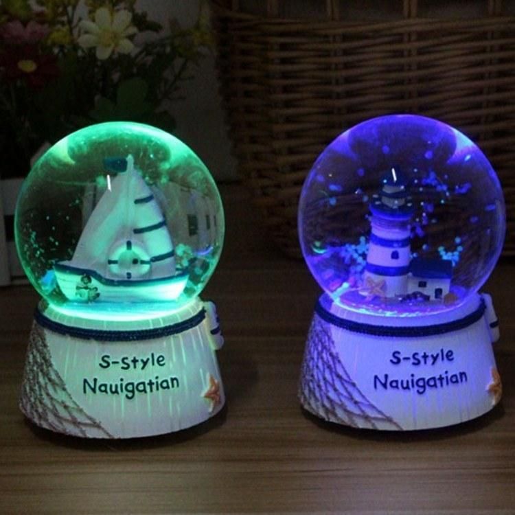 Christmas Gift Crystal Ball Music Box Desktop Display Decoration Ornament