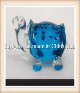 Blue Turtle Blow Glass Craft for Gift