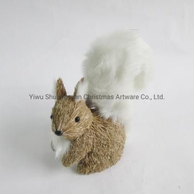 Lovely Artifical Christmas Big Bushy Tail Squirrel
