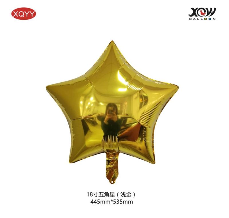 Wholesale 18 Inch Wedding Valentine Day I Love You Decoration Aluminum Foil Mylar Heart Star Shaped Valentine′s Balloon