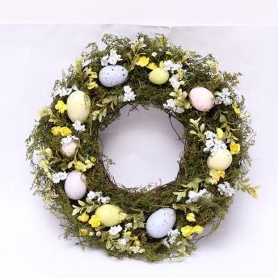 18&quot; Natural Artificial Green Color Spring Summer Wreath