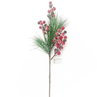 Hot Selling Artificial Snowy Berry Christmas Decoration Artificial Red Fruit Flower