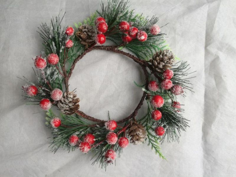 Plastic Artificial Christmas Wreath Home Decoration