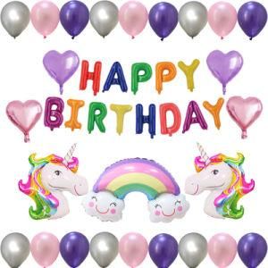 Rainbow Unicorn Party Balloons Unicorn Birthday Decoration Number Balloon