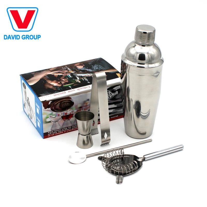 Wholesale Stainless Steel 304 Cocktail Recipes Shaker Set