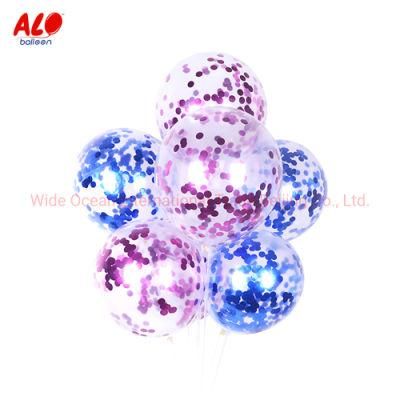 Party Supplies Transparent Clear Balloon Happy Birthday balloon with Confetti