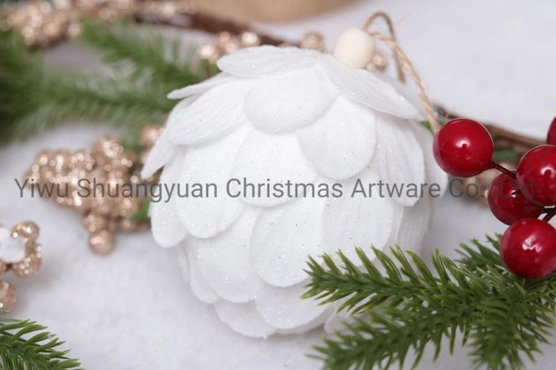 New Design High Sales Christmas Foam Flower Ball for Holiday Wedding Party Decoration Supplies Hook Ornament Craft Gifts
