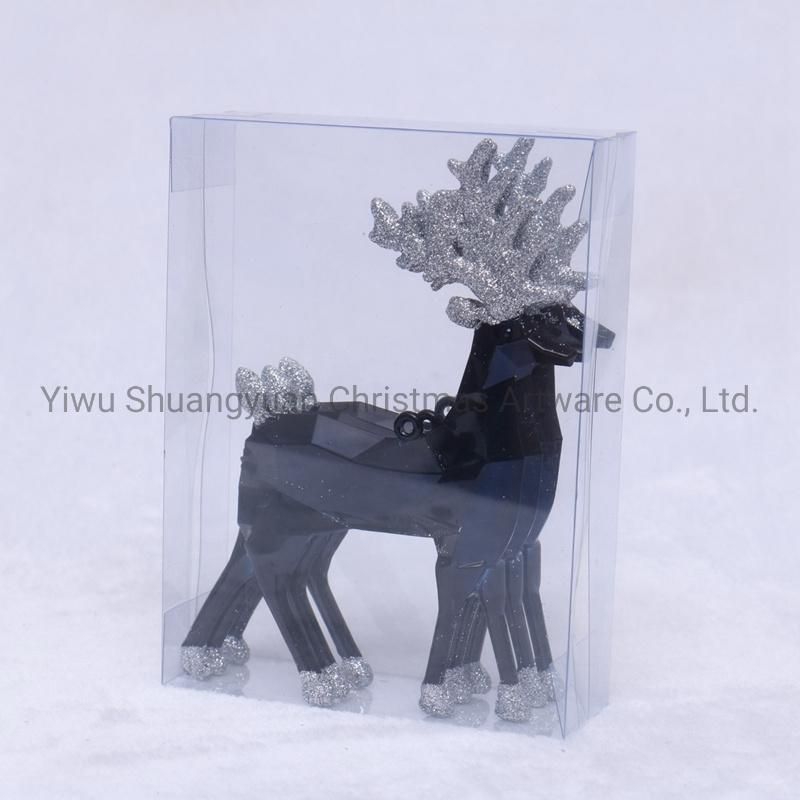 Artificial Christmas Hanging Deer for Holiday Wedding Party Decoration Supplies Hook Ornament Craft Gifts