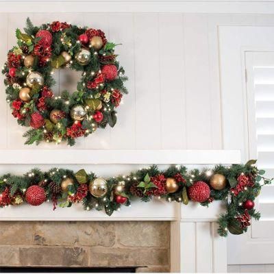 Decoration Garland with Pine Decor PVC 2021 Hot Sale Decoration Collection Double Green PVC Christmas Garland