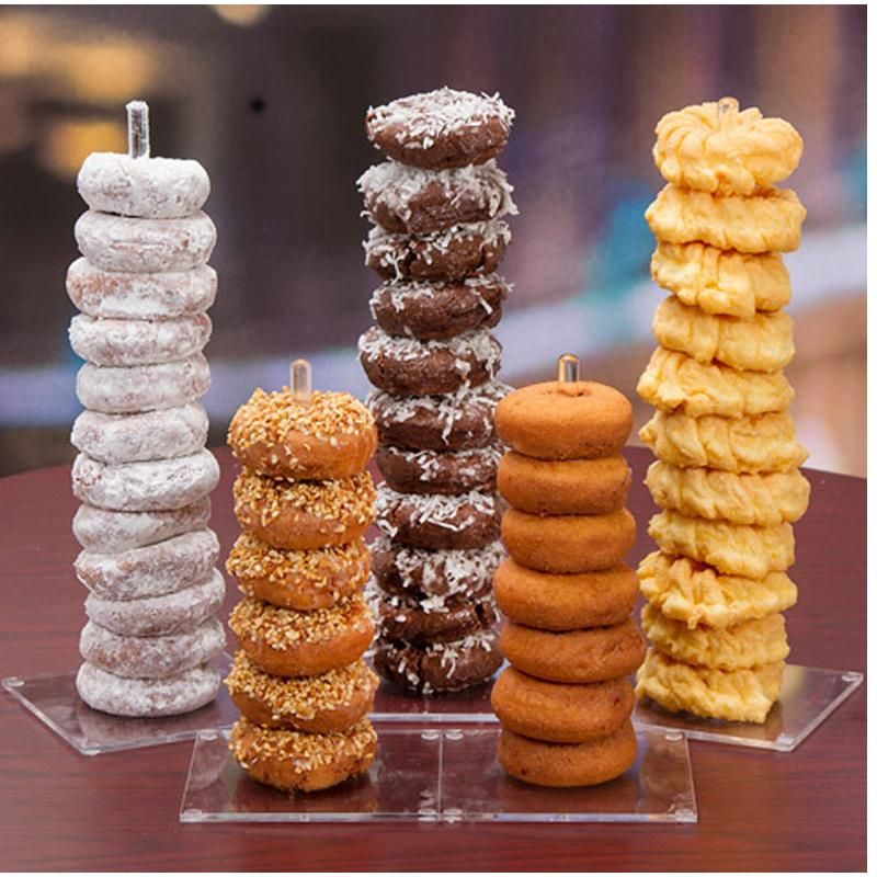 Acrylic Tabletop Doughnut and Bagel Display Rack Stand Wall Reusable Party Decor Supplies