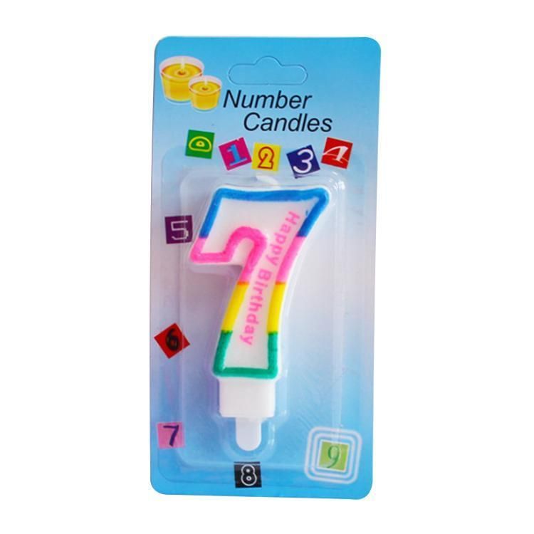 Rainbow Printed Happy Birthday Number Birthday Candle to Indonesia