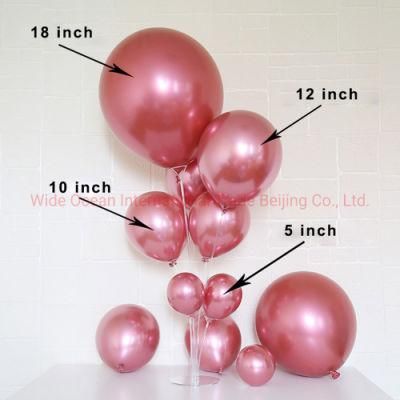 Wholesale Decoration Helium Metallic Chrome Globos Happy Birthday Party Balloon