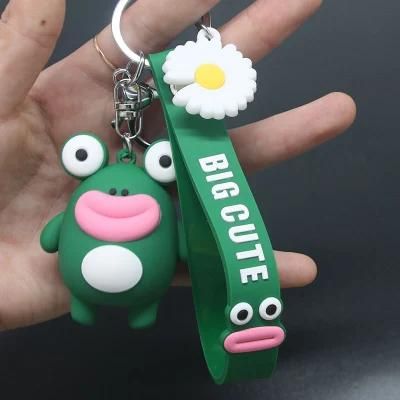 Cute Silicone Animal Cartoon Car Keychain Ring Bag Pendant Gift