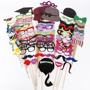 76PCS Party Wedding Christmas Red Lips Paper Photo Props Accessories