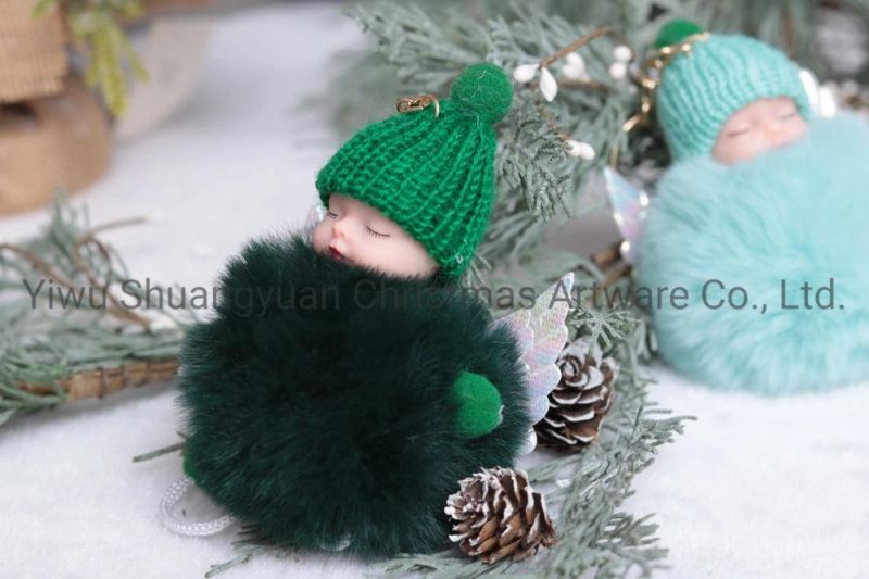 New Design High Sales Christmas Angel Keychain for Holiday Wedding Party Decoration Supplies Hook Ornament Craft Gifts