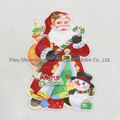 Fashion New Year Decoration Santa Wall Door Stickers