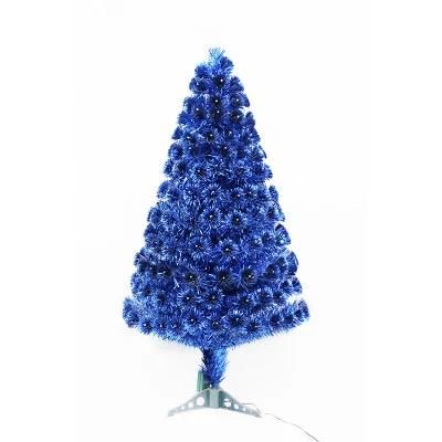 Blue Fiber Optic Christmas Tree Decorative Christmas Tree with LED Lights