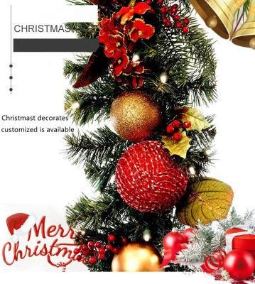 High Quality Christmas Decoration Supplies PVC Rattan Christmas Garland with LED Lights