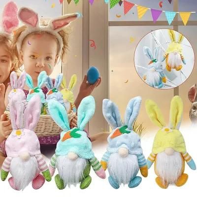 Easter Gnome Bunny Rabbit Nordic Gonk Tomte Plush Decor Toys Doll Ornaments Kids