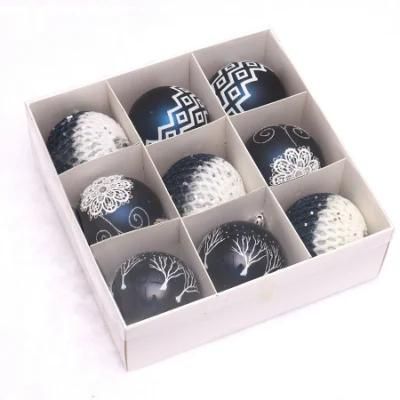 8cm Plastic Hand Painted Christmas Ball with Delicate Package