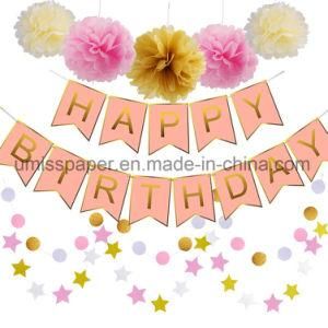 Umiss Paper Happy Birthday Banner for Wedding Christmas Birthday Decorations Factory Supplier