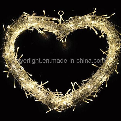 2D Decoration Outdoor Christmas Home Decorations Heart LED Motif Light