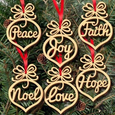 Christmas Wooden Pendants Xmas Tree Wood Pendant Home Decoration Kids Gift Wooden Christmas Tree Decoration