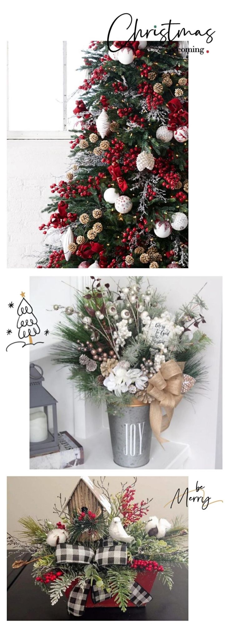 Artificial Flowers Red Berries Stem Holy Berry for Christmas