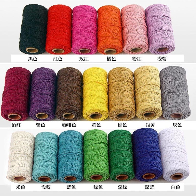 3mm 4mm 5mm Natural Cord DIY Craft Rope Cord Spool Twine Twisted Rope Macrame Cord for Wall Hanging Dream Catcher Plant Hanger Craft