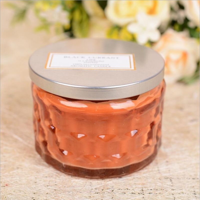 Glass Candle Jar Printed Empty Glass Candle Jar Metal Lid Glass Candle Jar for Candle Making