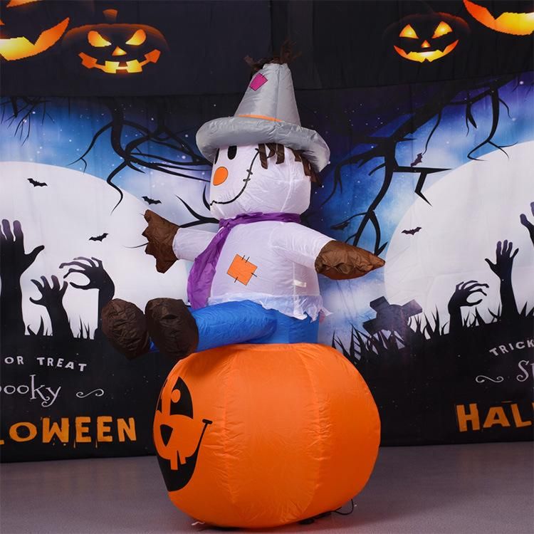 Outdoor Courtyard Decoration Inflatable Scarecrow Pumpkin with LED Light