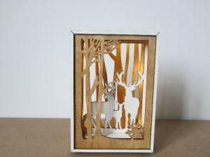 Wood Crafts with Deer and Tree