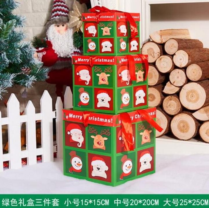 Shop Window Scenes Decorate Christmas Gift Boxes